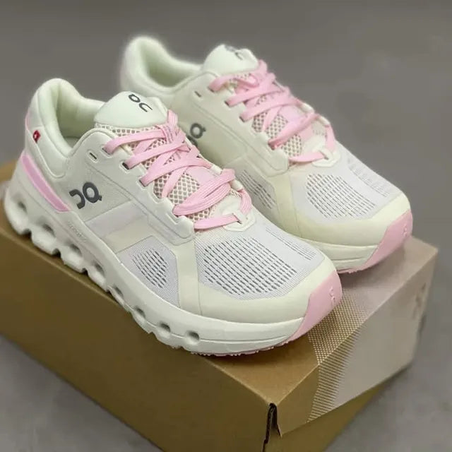 ON Cloudrunner 2 pink and white